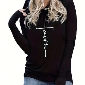 NEW BUNDLE “Faith” Black Women's Top and Faith Black Hat.